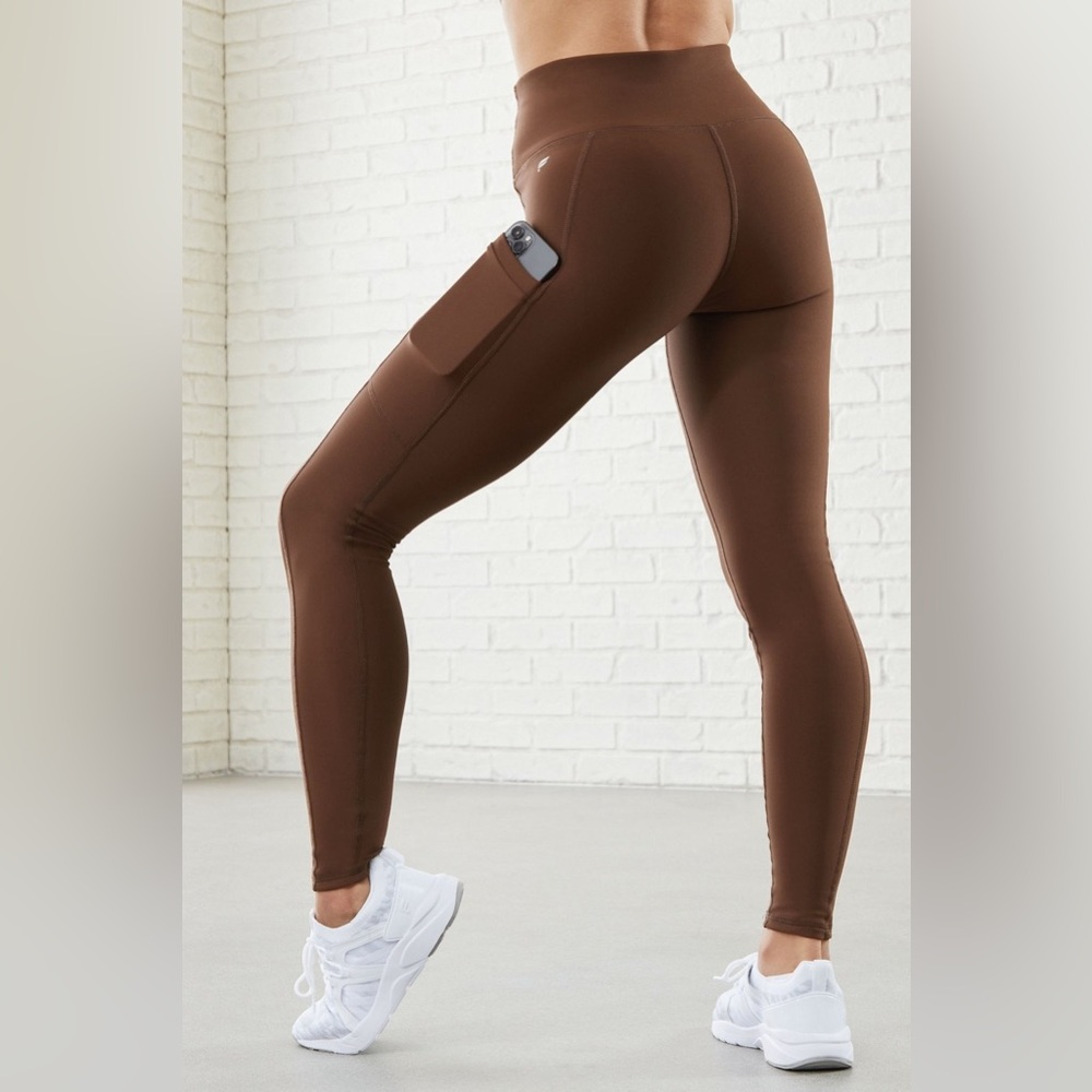 Fabletics Brown High-Waisted Pocket Legging